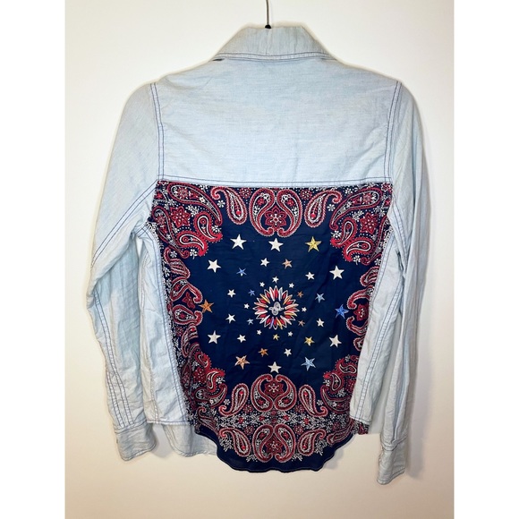 Free People Bandana Bandit Denim Shirt - Picture 5 of 6